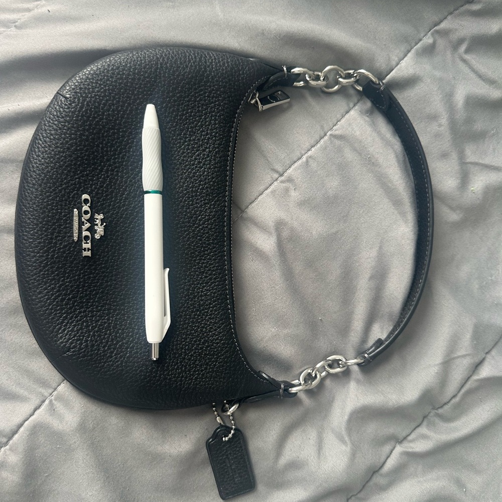 Coach Black Leather Shoulder Bag
